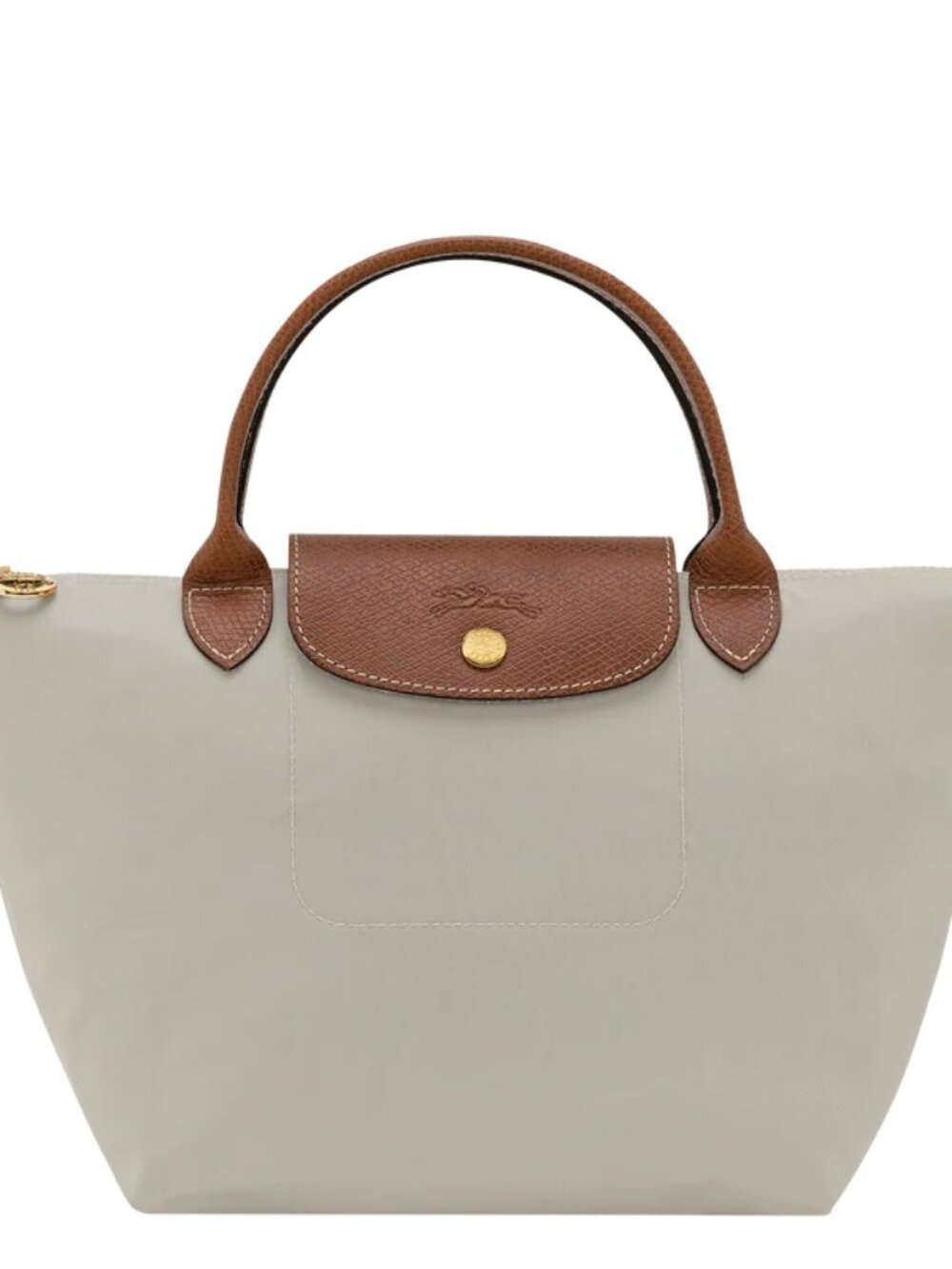 Longchamp Le Pliage Original Small Top Handle Handbag in Pebble Grey